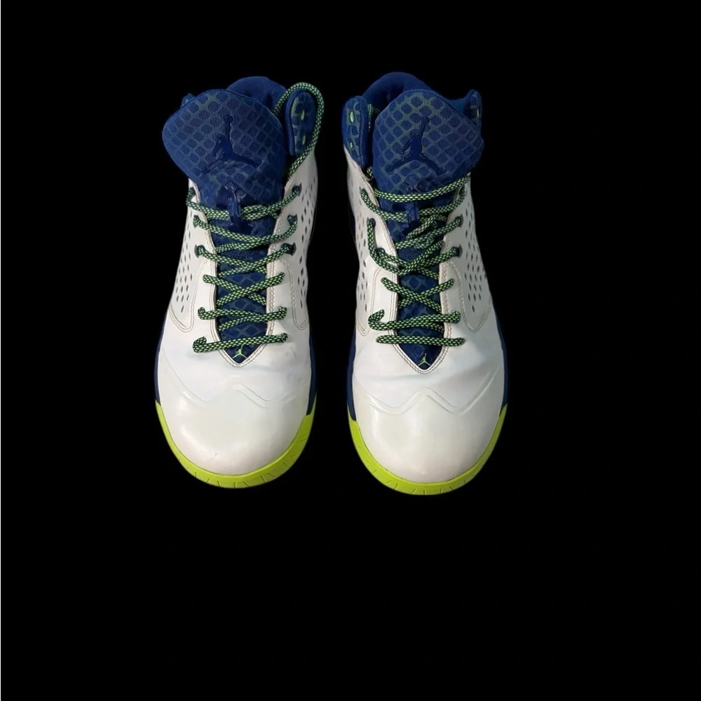 Jordan Rising High White Blue Green Shoes Size 14 768931-102